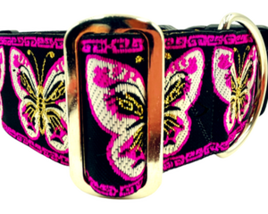 satin lined wide buckle dog collar or wide martingale dog collar for large dog